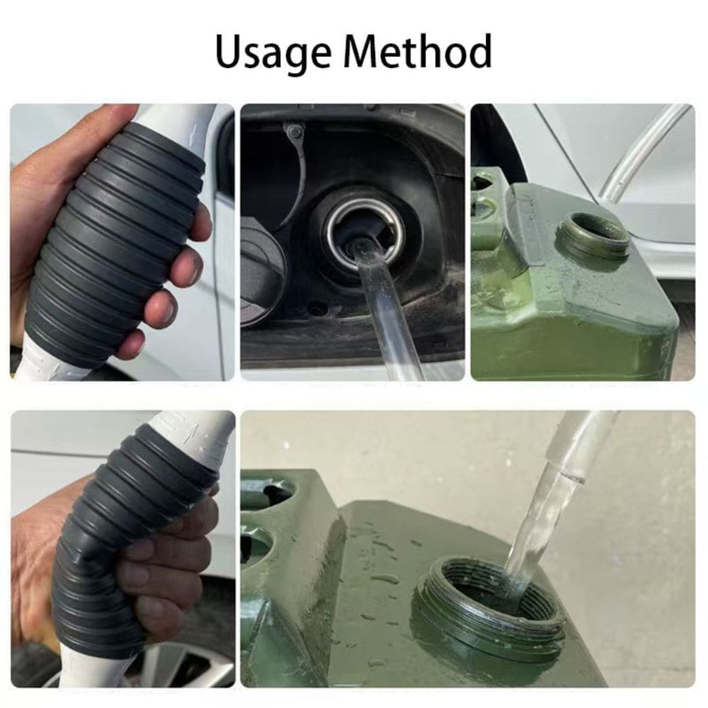 Hand Cranked Oil Pump 1Set Universal Manual Fuel Pump Line Hand Primer Bulb Water Oil Gasoline Petrol Diesel Liquid Transfer