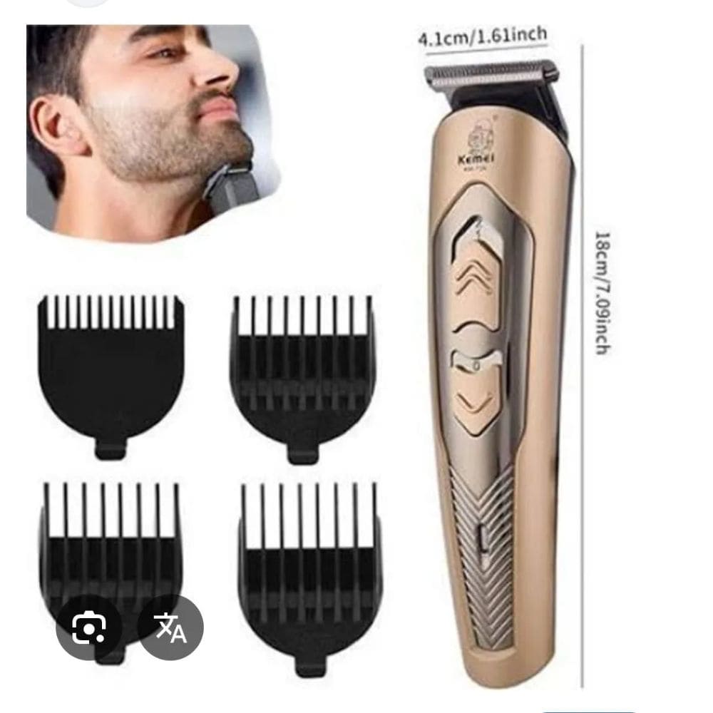 Kemei KM-756 Hair Trimmer Kemei KM-756 Hair Trimmer – Professional Cordless Beard & Hair Clipper for Men, Titanium Blade, Rechargeable Grooming Machine