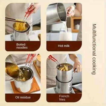 frying pot with strainer